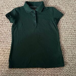 Cat and jack size medium 7/8 girls green polo school uniform shirt